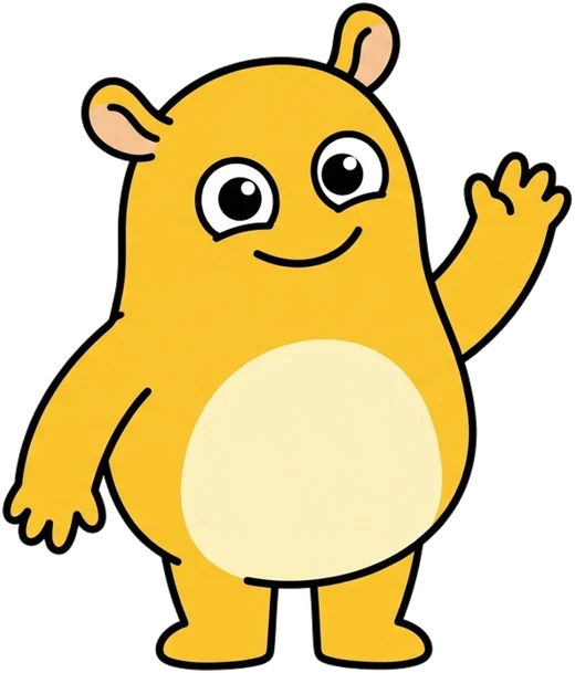 Bo, a yellow Fundee, waving