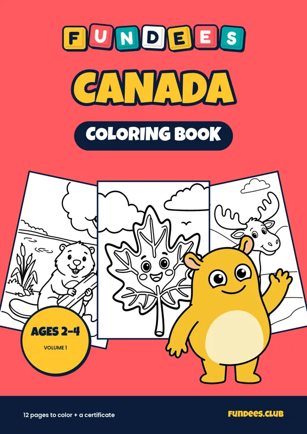 Canada coloring book cover, Ages 2–4, volume 1