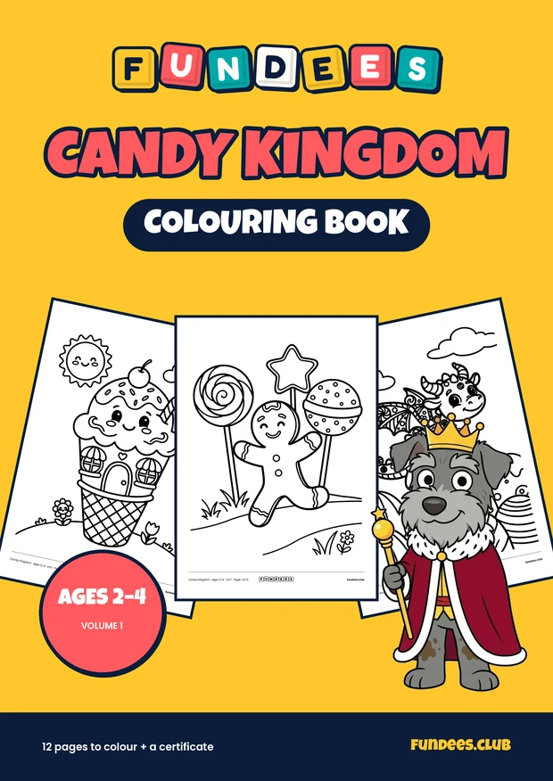 Candy Kingdom coloring book cover, Ages 2–4, volume 1