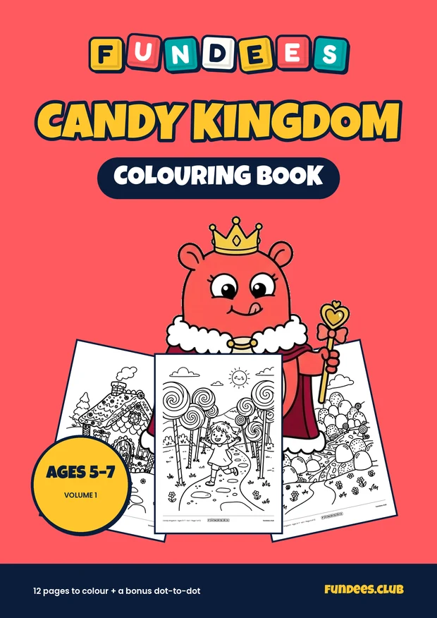 Candy Kingdom coloring book cover, Ages 5–7, volume 1