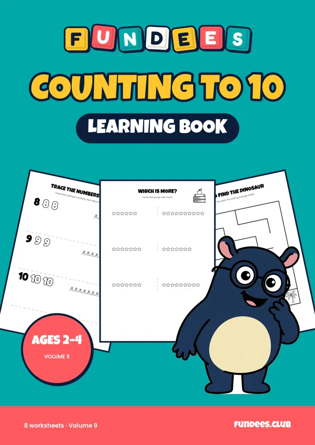 Counting to 10 9, Ages 2–4