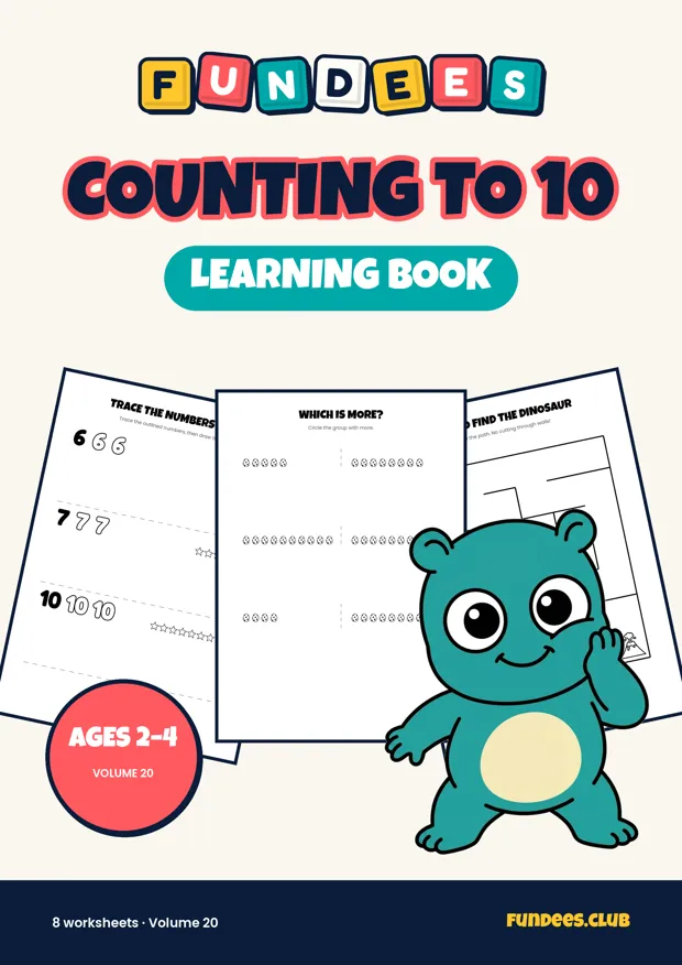 Counting to 10 20, Ages 2–4