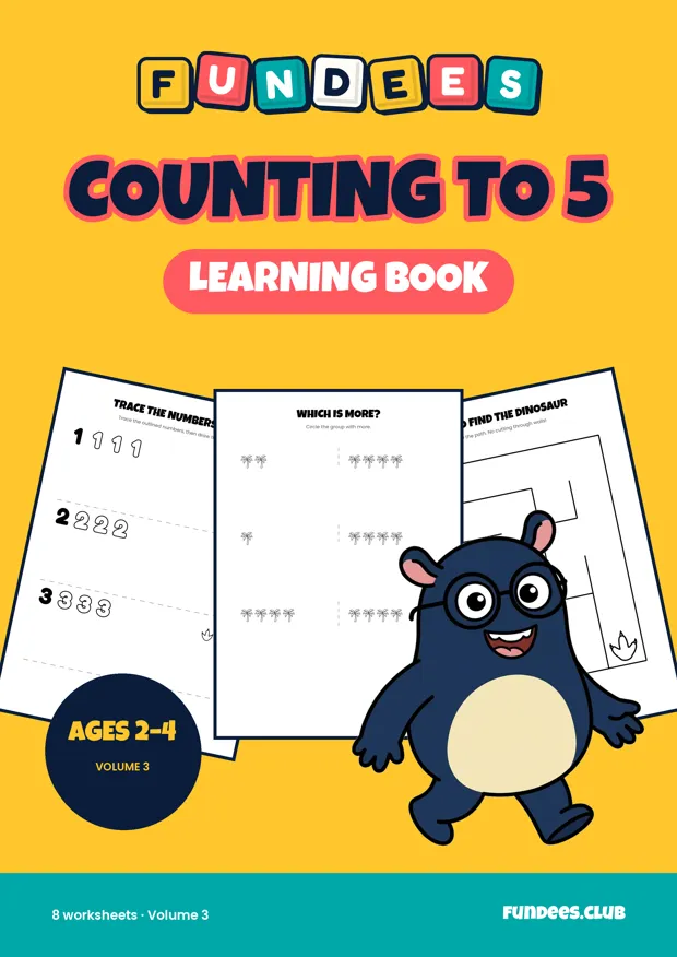 Counting to 5 3, Ages 2–4