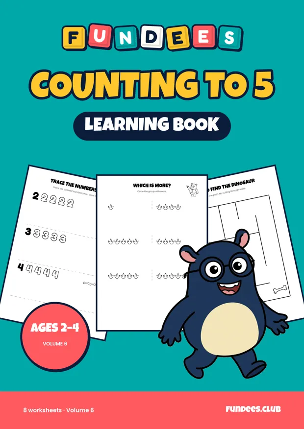 Counting to 5 6, Ages 2–4
