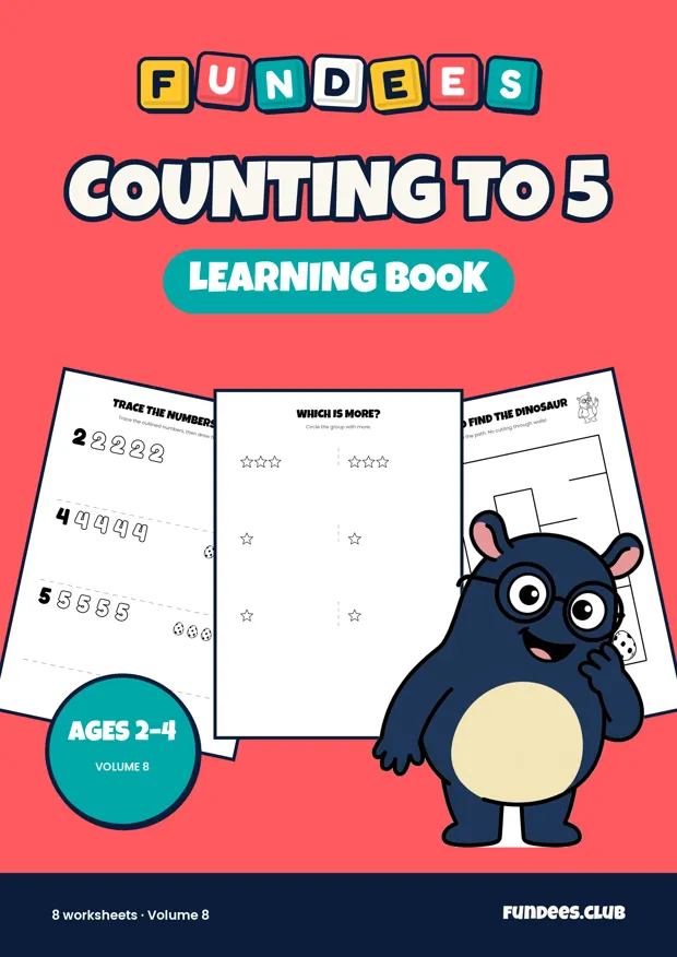 Counting to 5 8, Ages 2–4