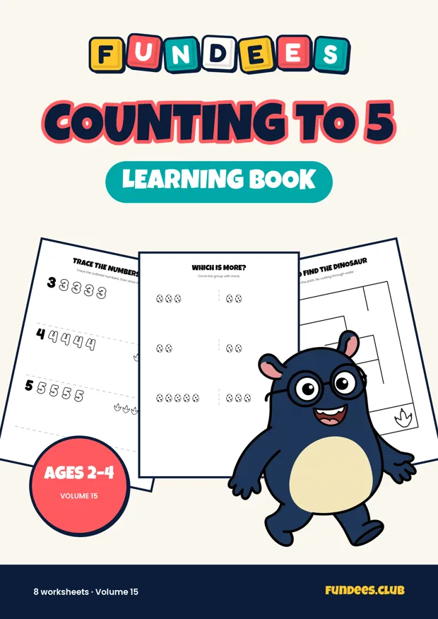 Counting to 5 15, Ages 2–4