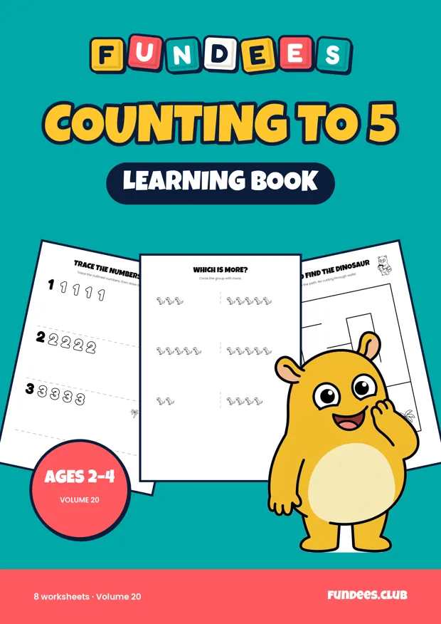 Counting to 5 20, Ages 2–4