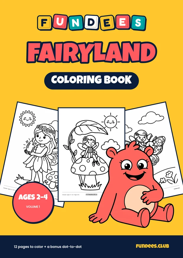 Fairyland coloring book cover, Ages 2–4, volume 1