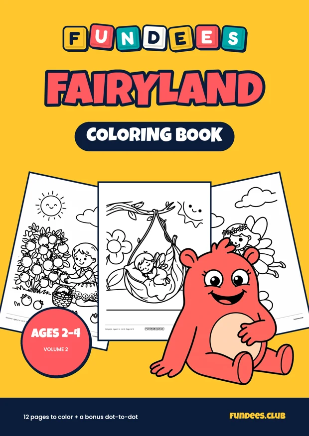 Fairyland coloring book cover, Ages 2–4, volume 2