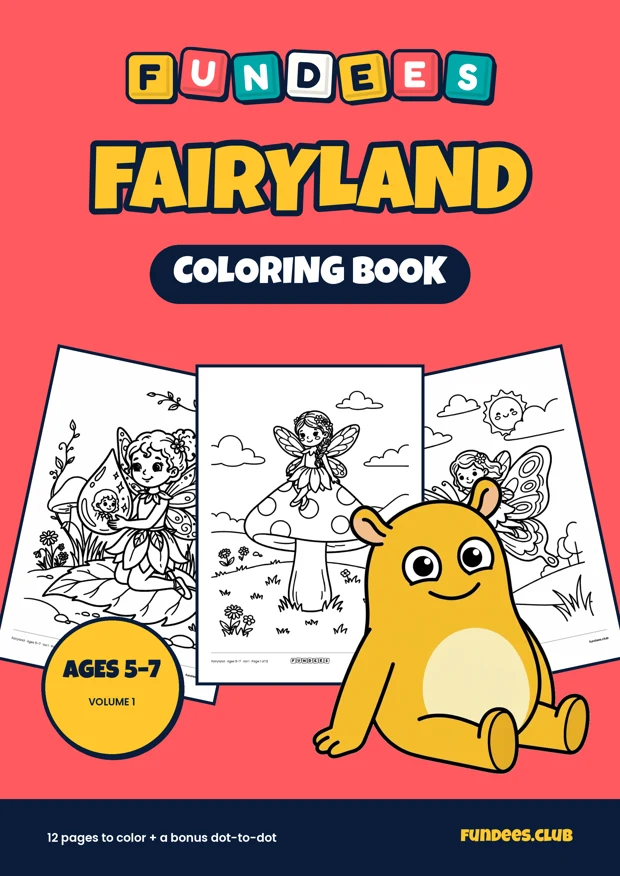 Fairyland coloring book cover, Ages 5–7, volume 1