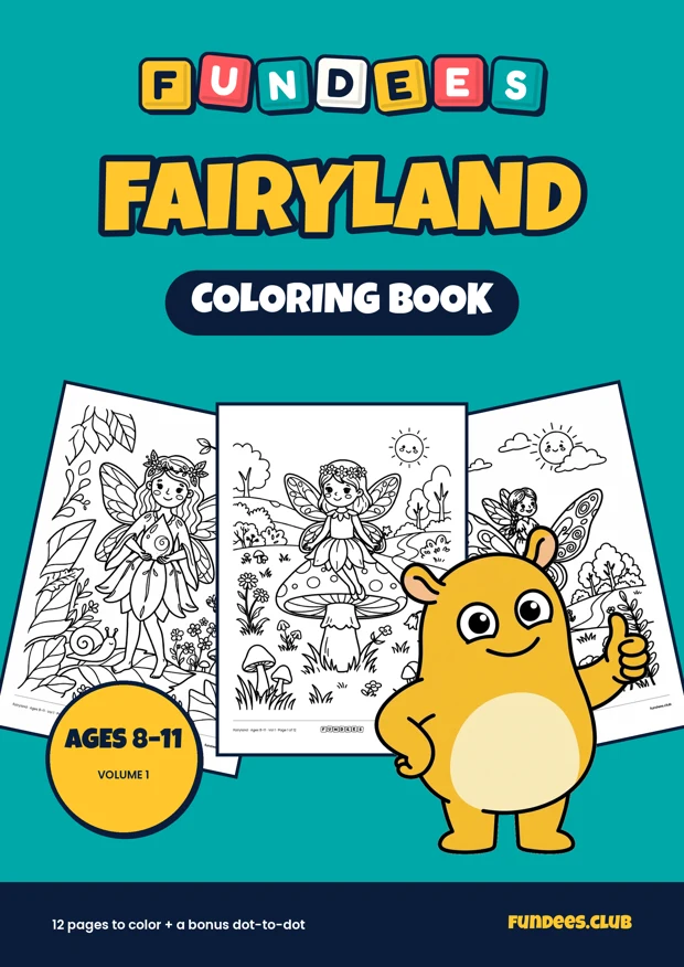 Fairyland coloring book cover, Ages 8–11, volume 1