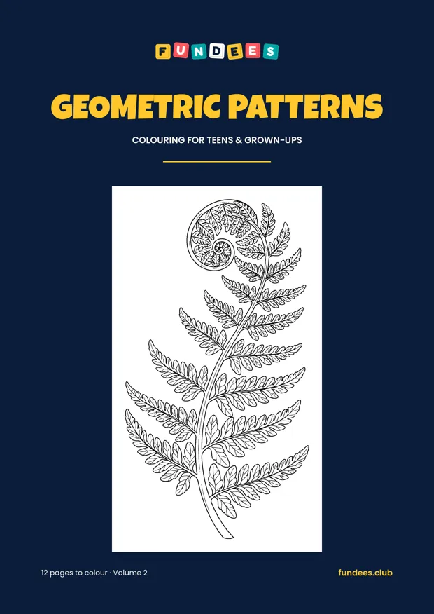 Geometric Patterns coloring book cover, Teens & grown-ups, volume 2