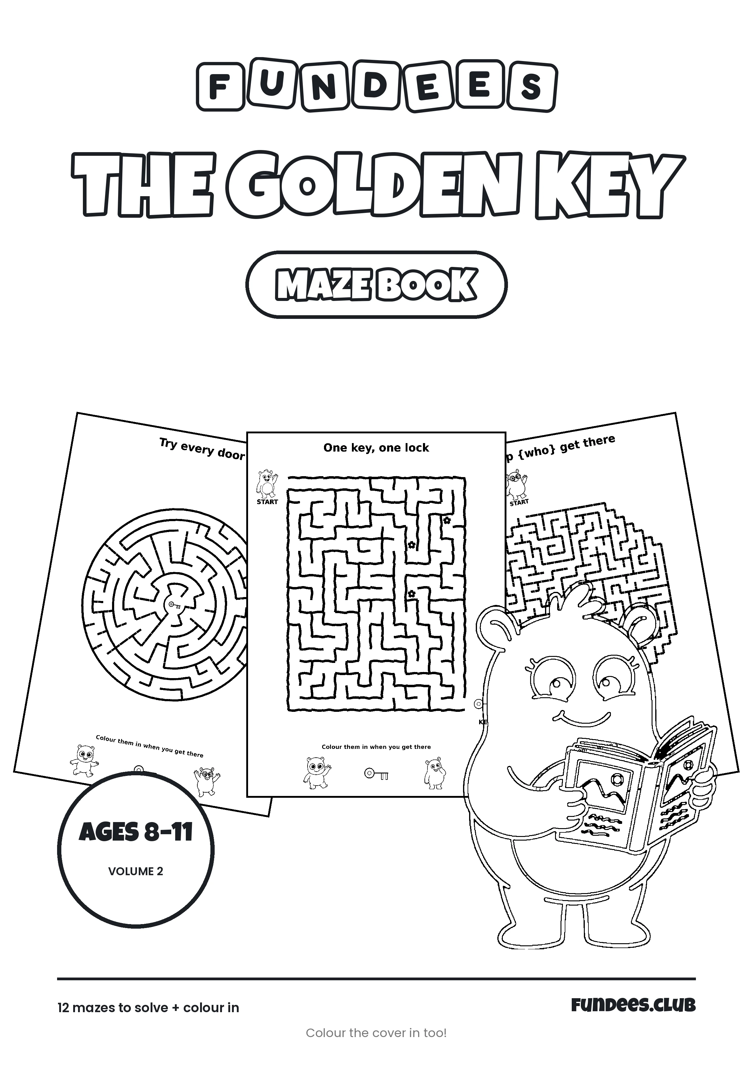 The Golden Key coloring book cover, Ages 8–11, volume 2