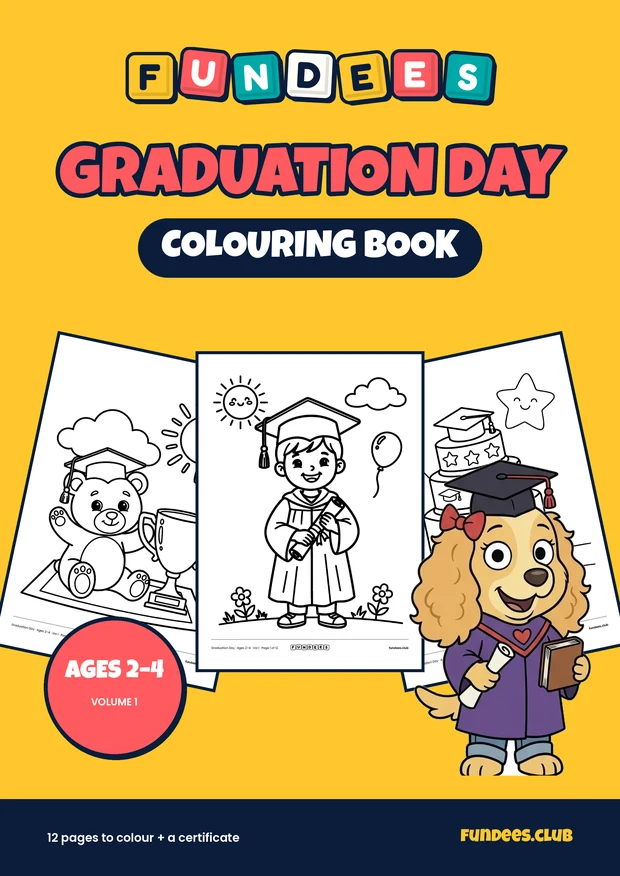 Graduation Day coloring book cover, Ages 2–4, volume 1