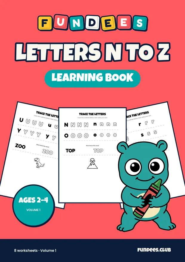 Letters N to Z learning books, Ages 2–4