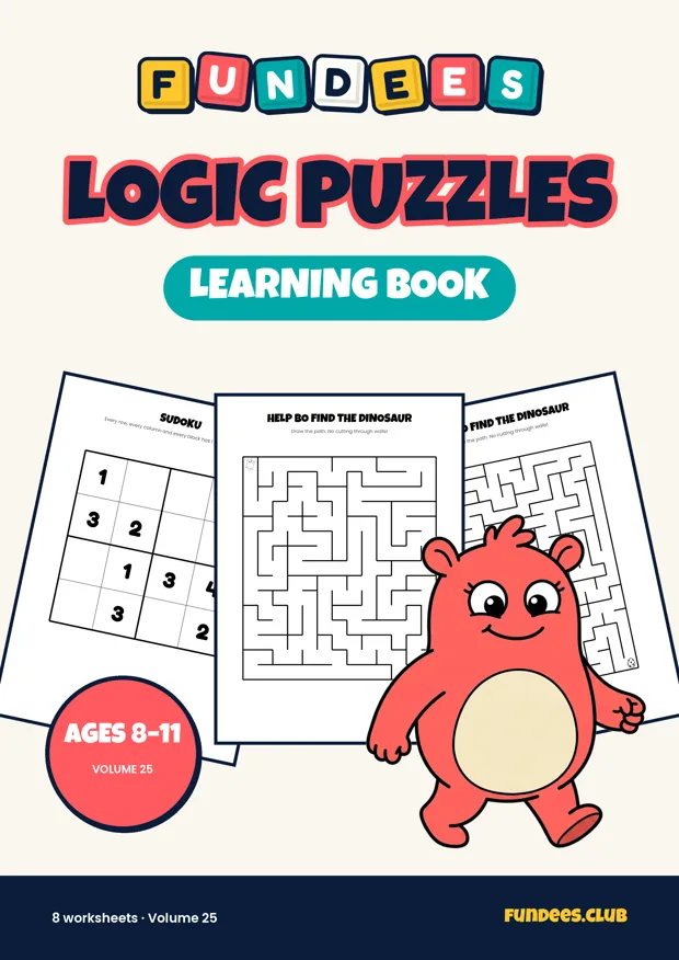 Logic Puzzles 25, Ages 8–11