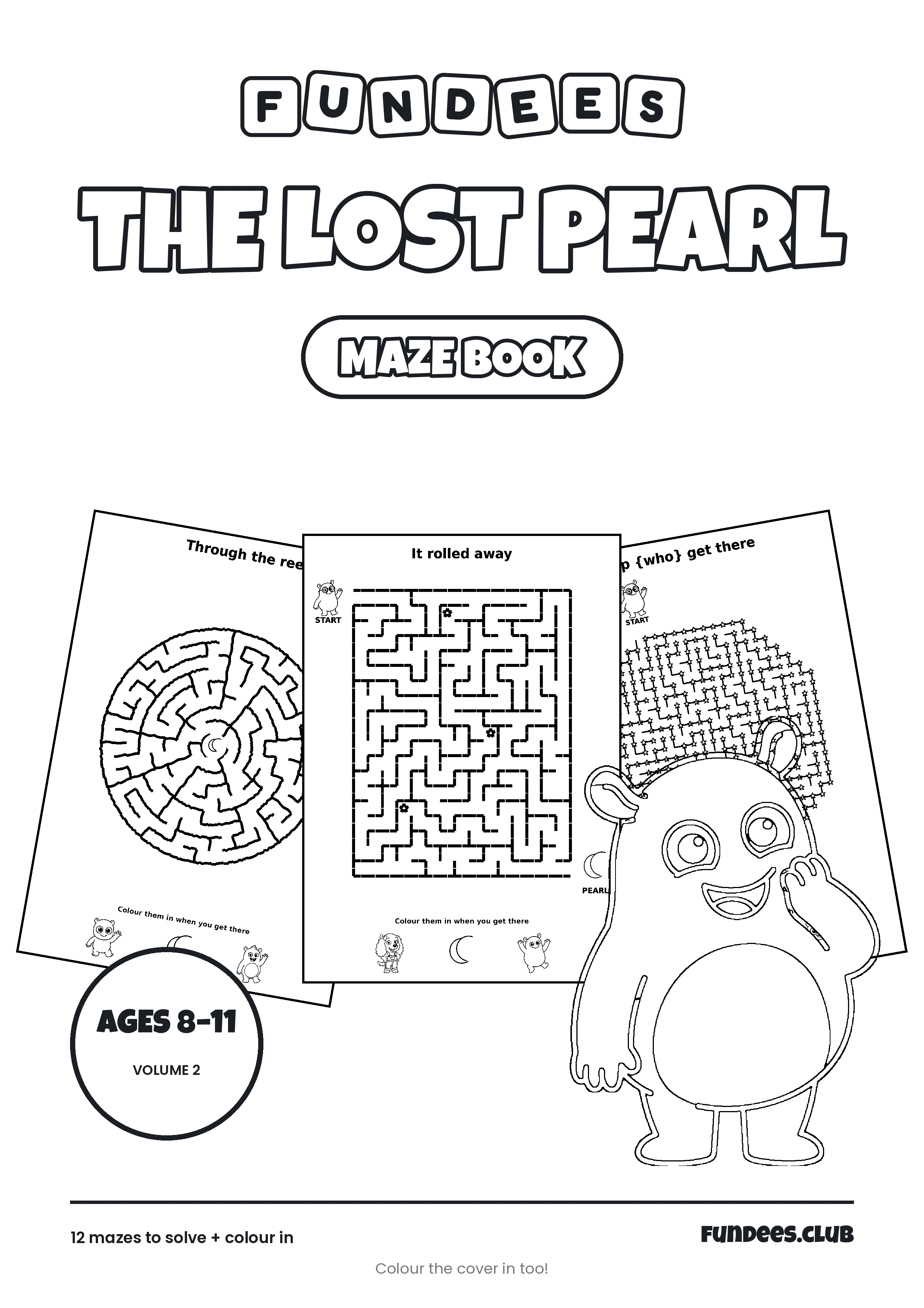 The Lost Pearl coloring book cover, Ages 8–11, volume 2
