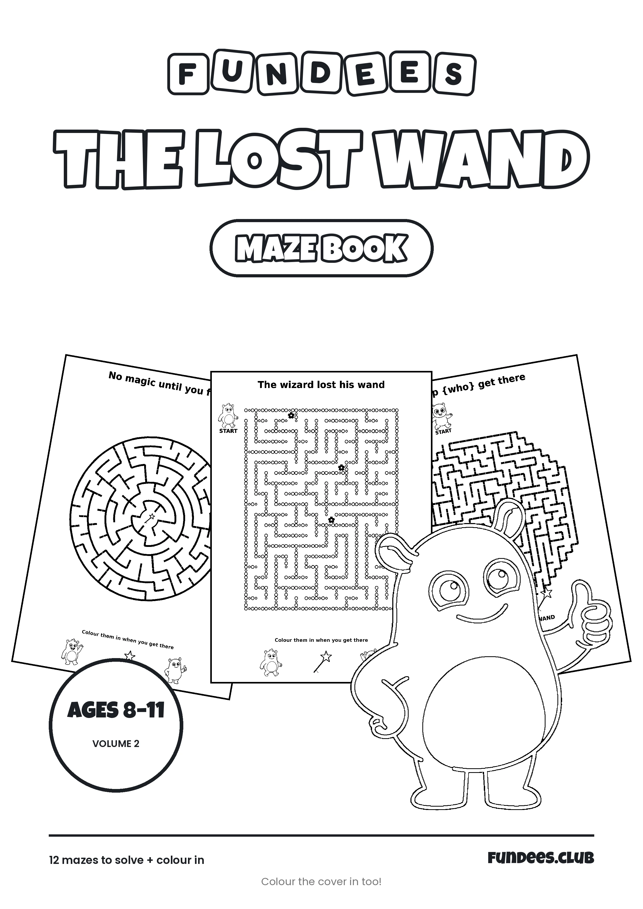 The Lost Wand coloring book cover, Ages 8–11, volume 2