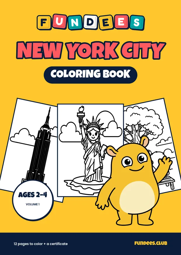 New York City coloring book cover, Ages 2–4, volume 1