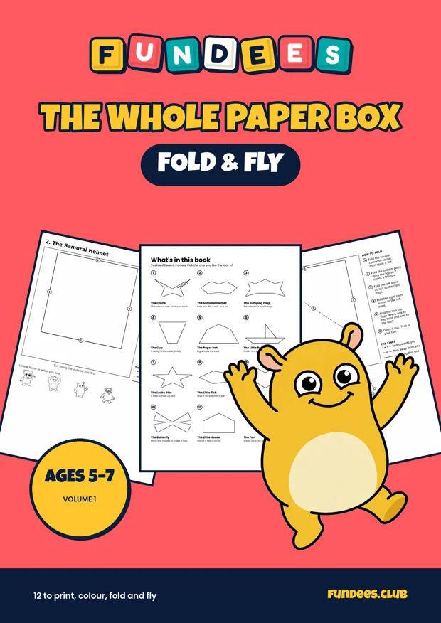 The Whole Paper Box coloring book cover, Ages 5–7, volume 1