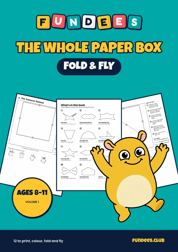 The Whole Paper Box coloring book cover, Ages 8–11, volume 1