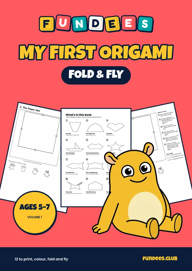 My First Origami coloring book cover, Ages 5–7, volume 1