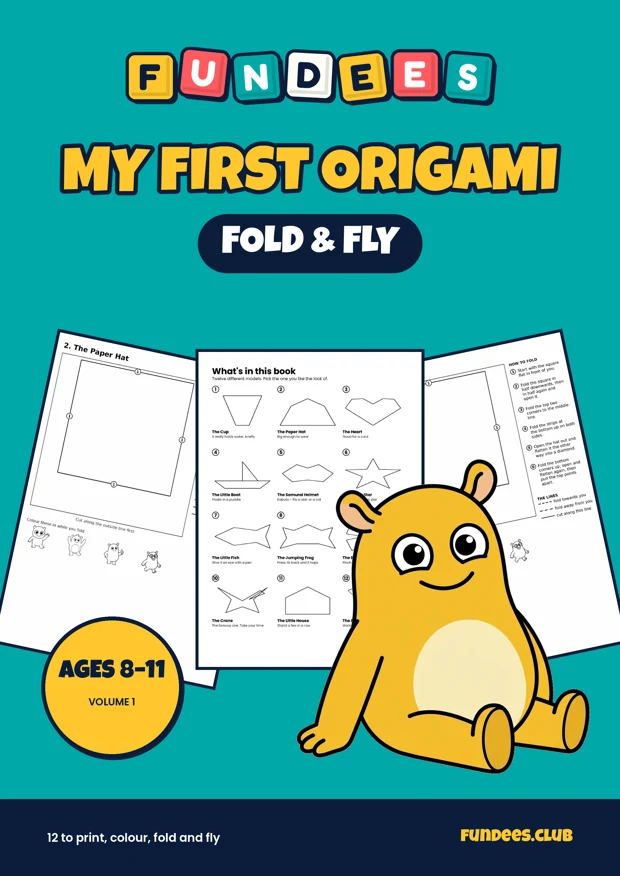 My First Origami coloring book cover, Ages 8–11, volume 1