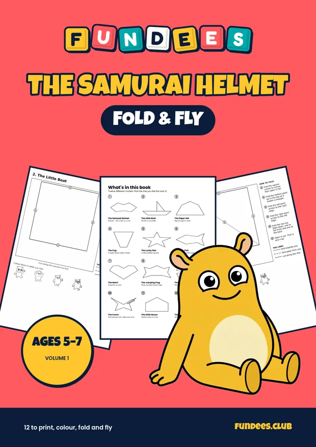 The Samurai Helmet coloring book cover, Ages 5–7, volume 1