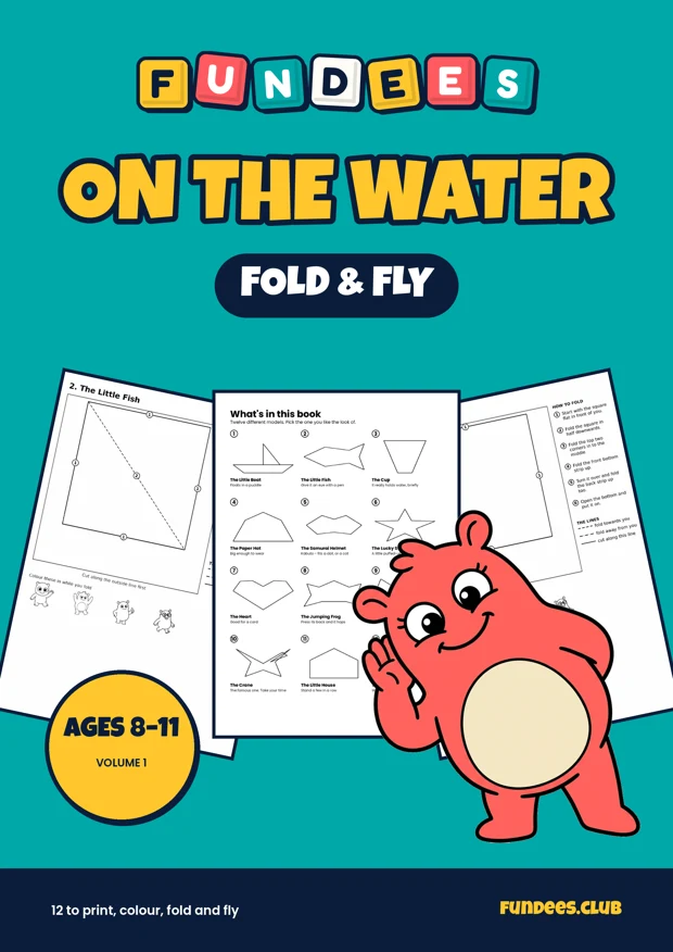 On the Water coloring book cover, Ages 8–11, volume 1
