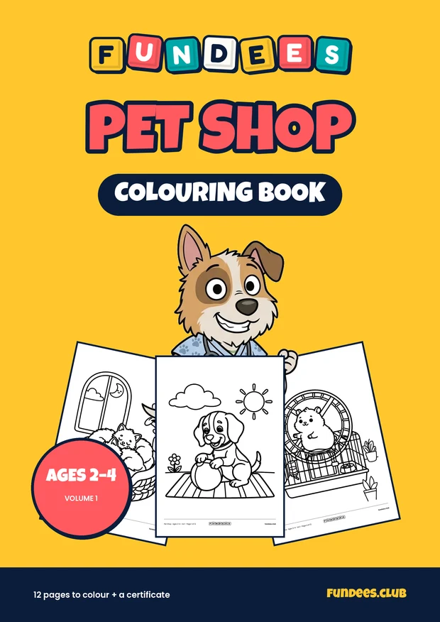 Pet Shop coloring book cover, Ages 2–4, volume 1