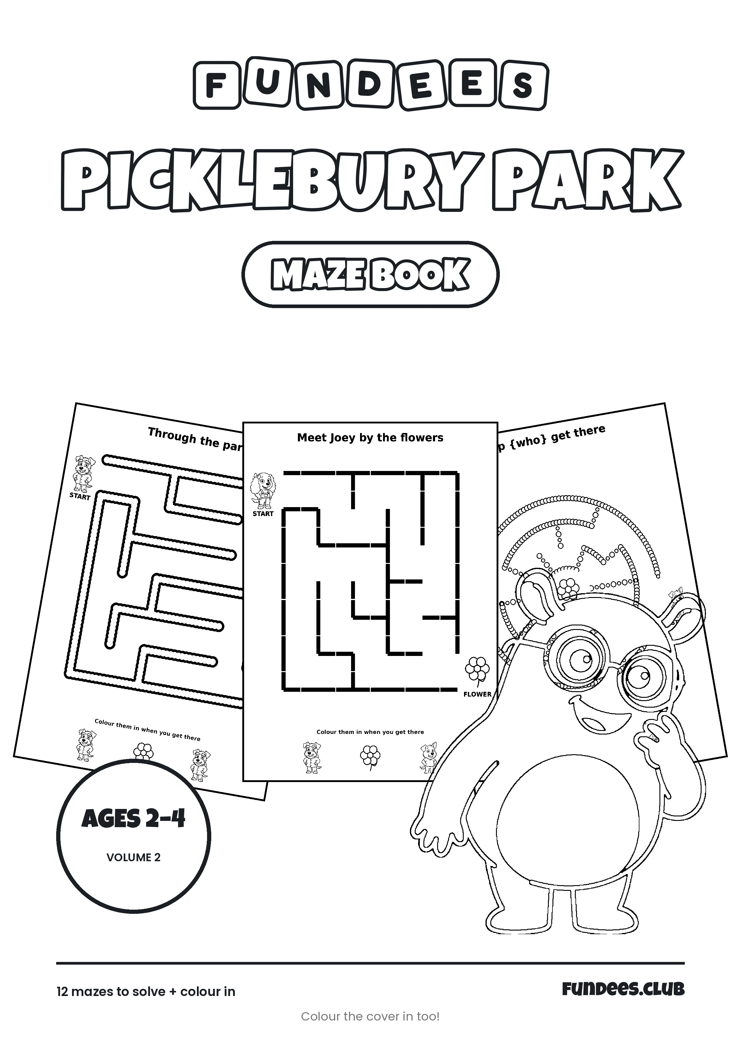 Picklebury Park coloring book cover, Ages 2–4, volume 2