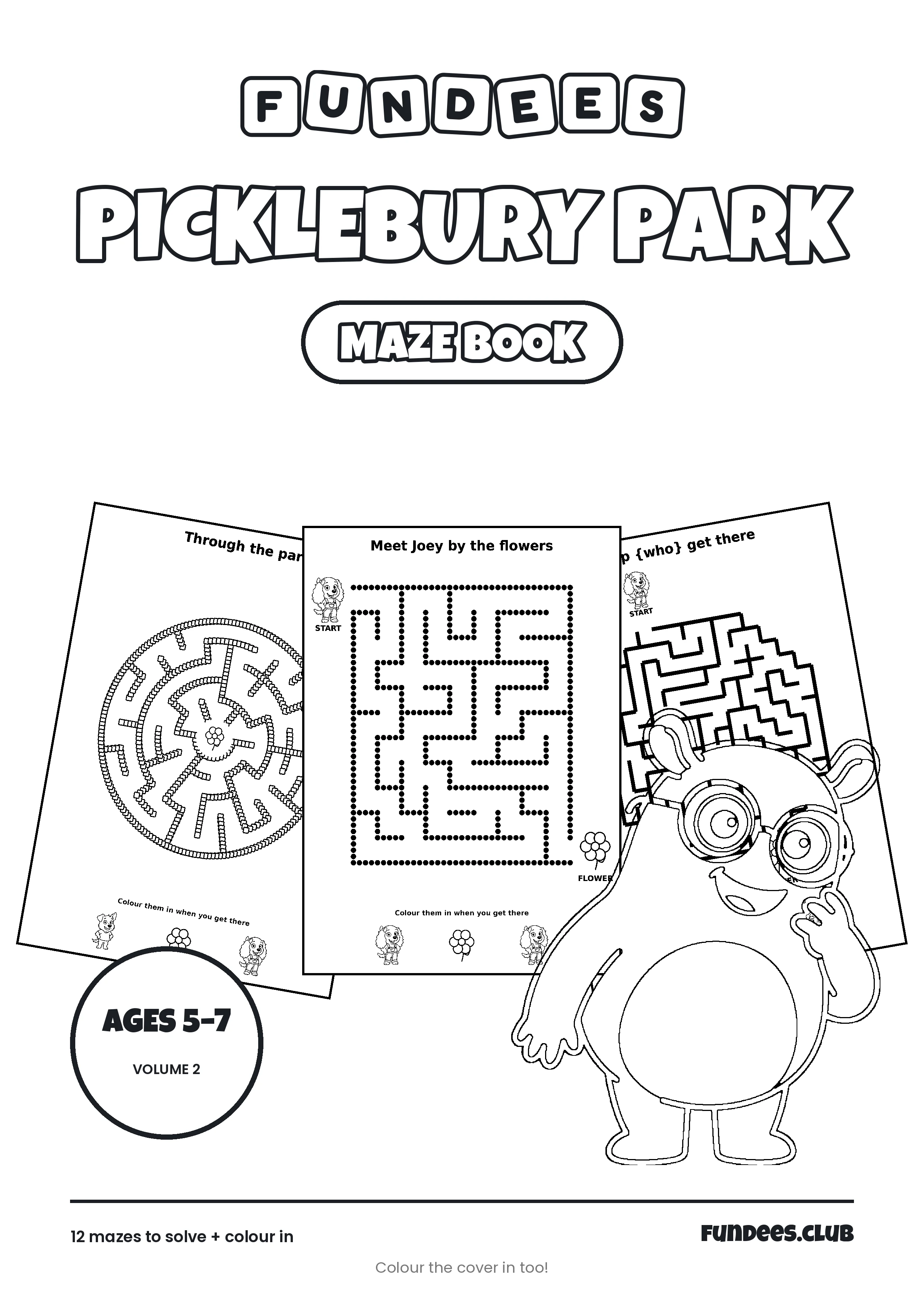 Picklebury Park coloring book cover, Ages 5–7, volume 2