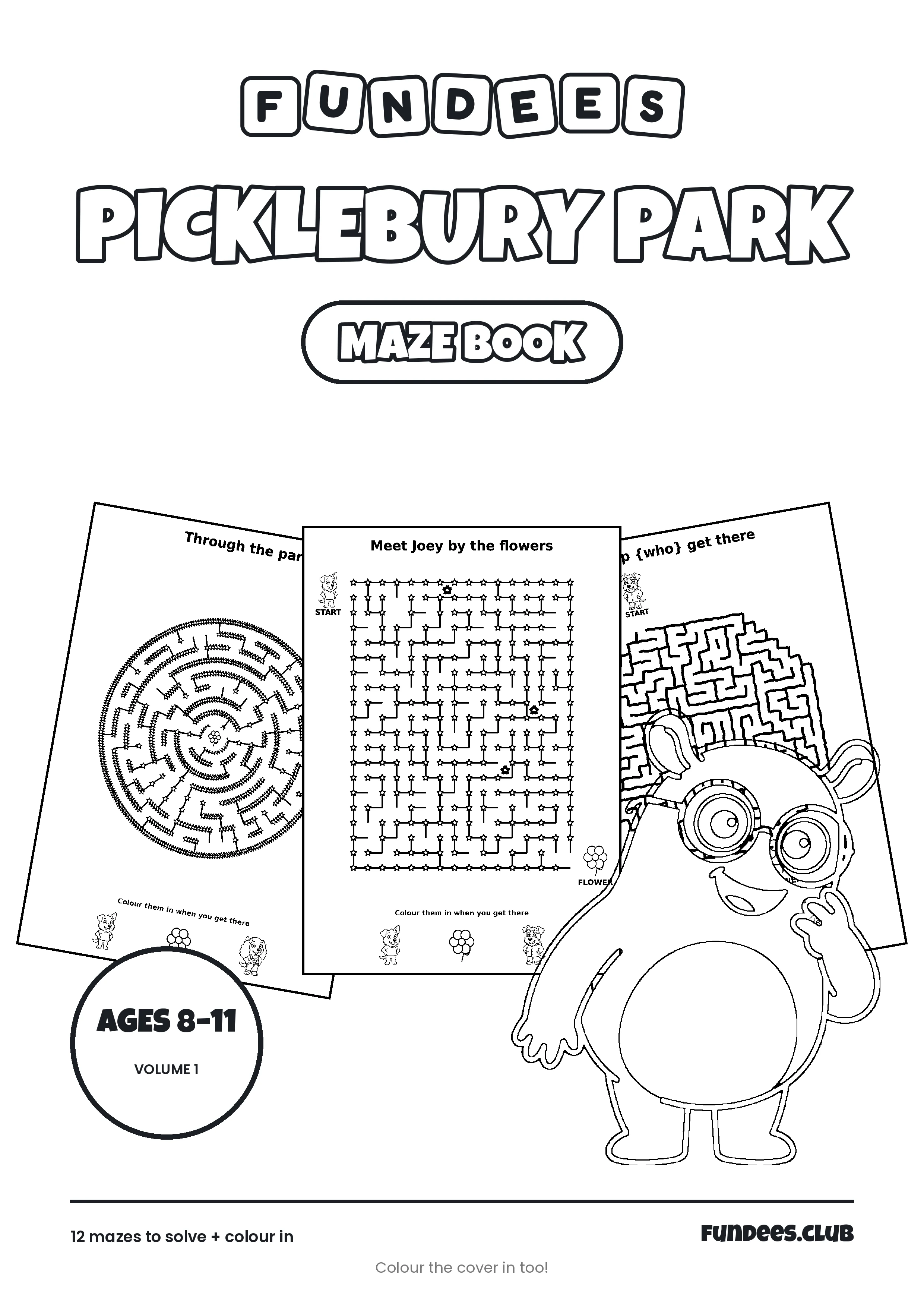 Picklebury Park coloring book cover, Ages 8–11, volume 1