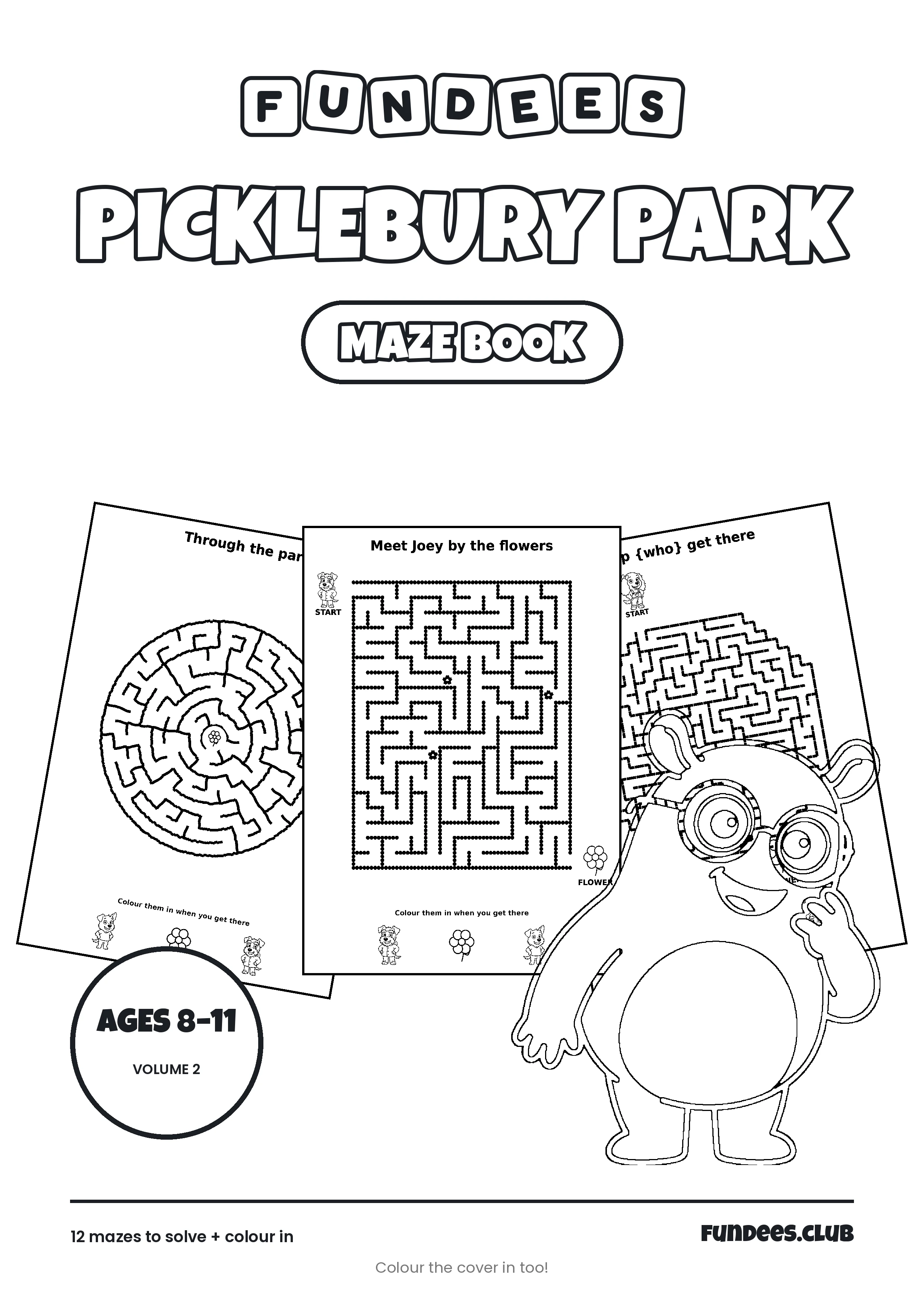 Picklebury Park coloring book cover, Ages 8–11, volume 2