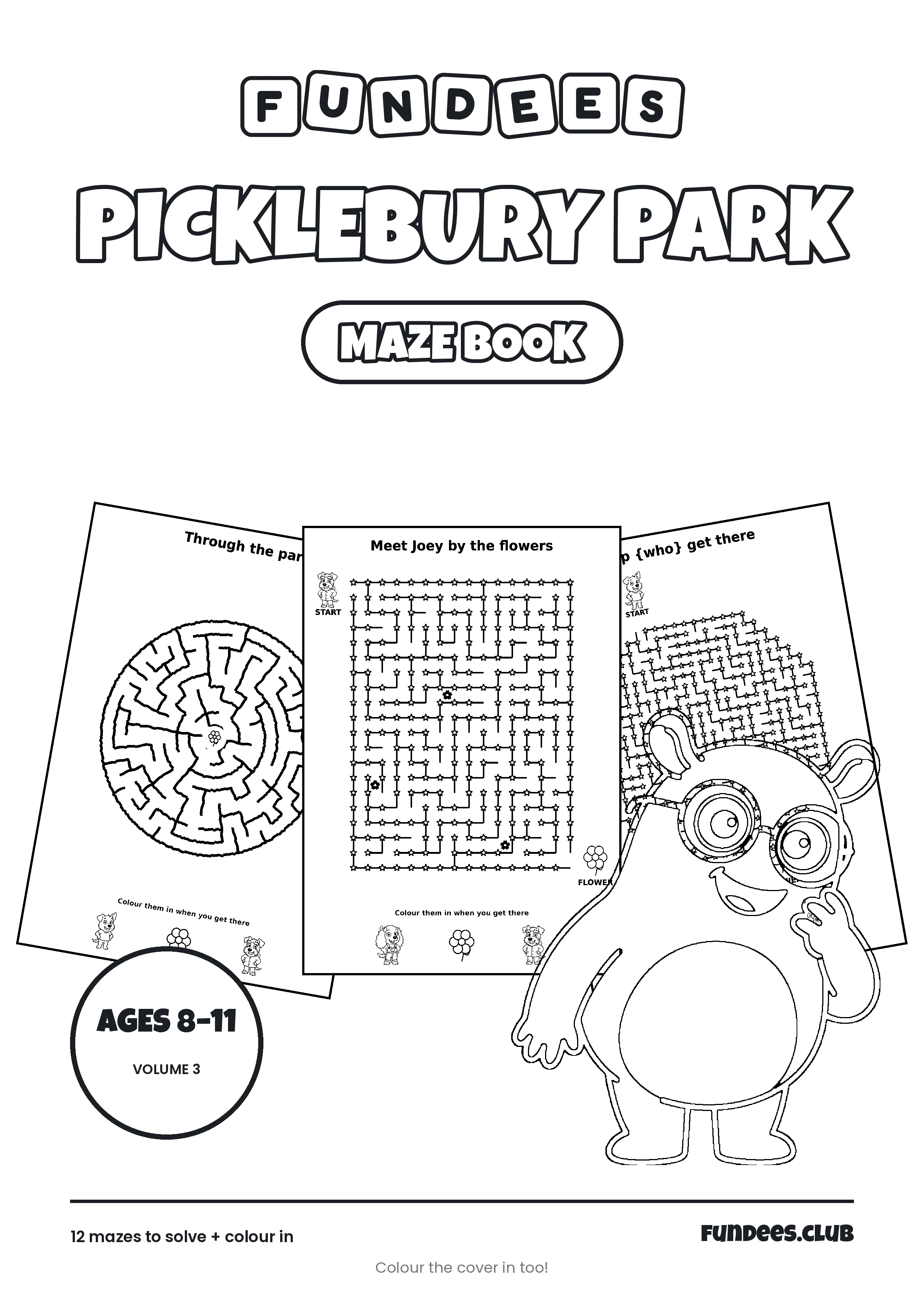 Picklebury Park coloring book cover, Ages 8–11, volume 3