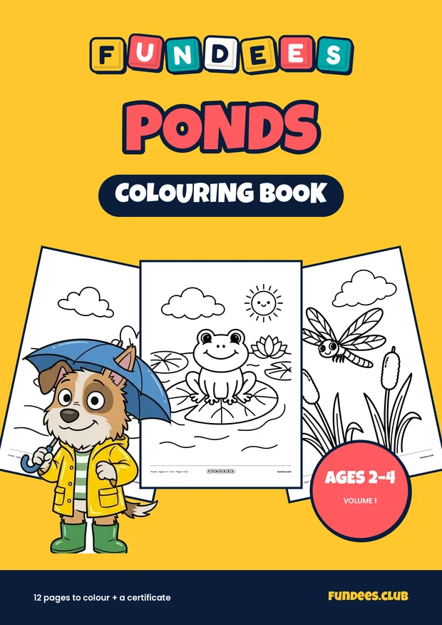 Ponds coloring book cover, Ages 2–4, volume 1