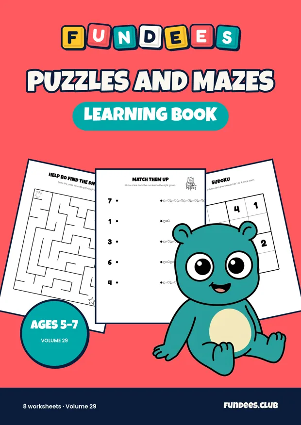 Puzzles and Mazes 29, Ages 5–7