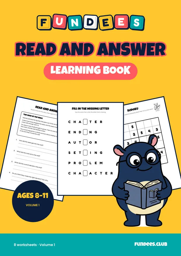 Read and Answer learning books, Ages 8–11