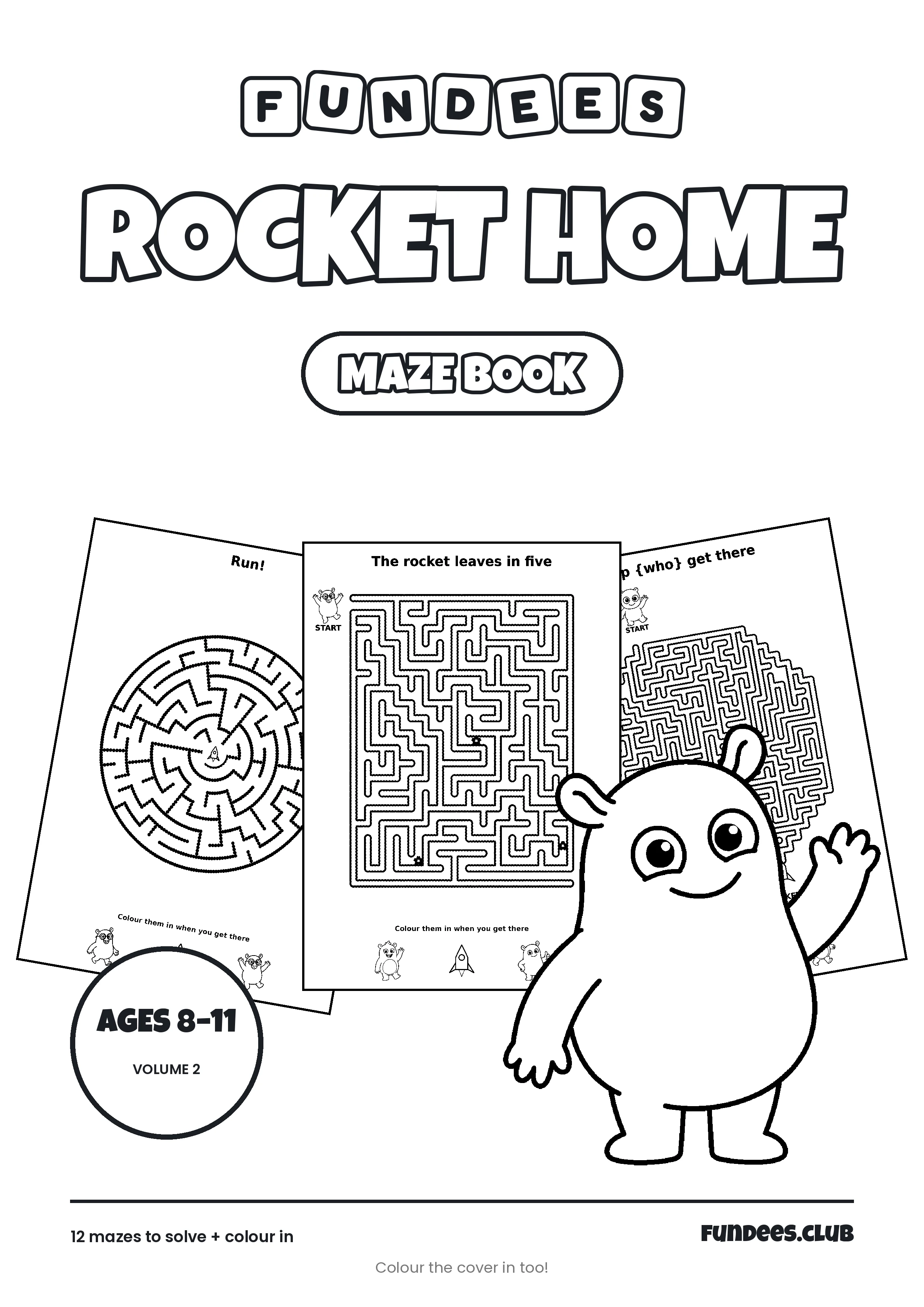 Rocket Home coloring book cover, Ages 8–11, volume 2