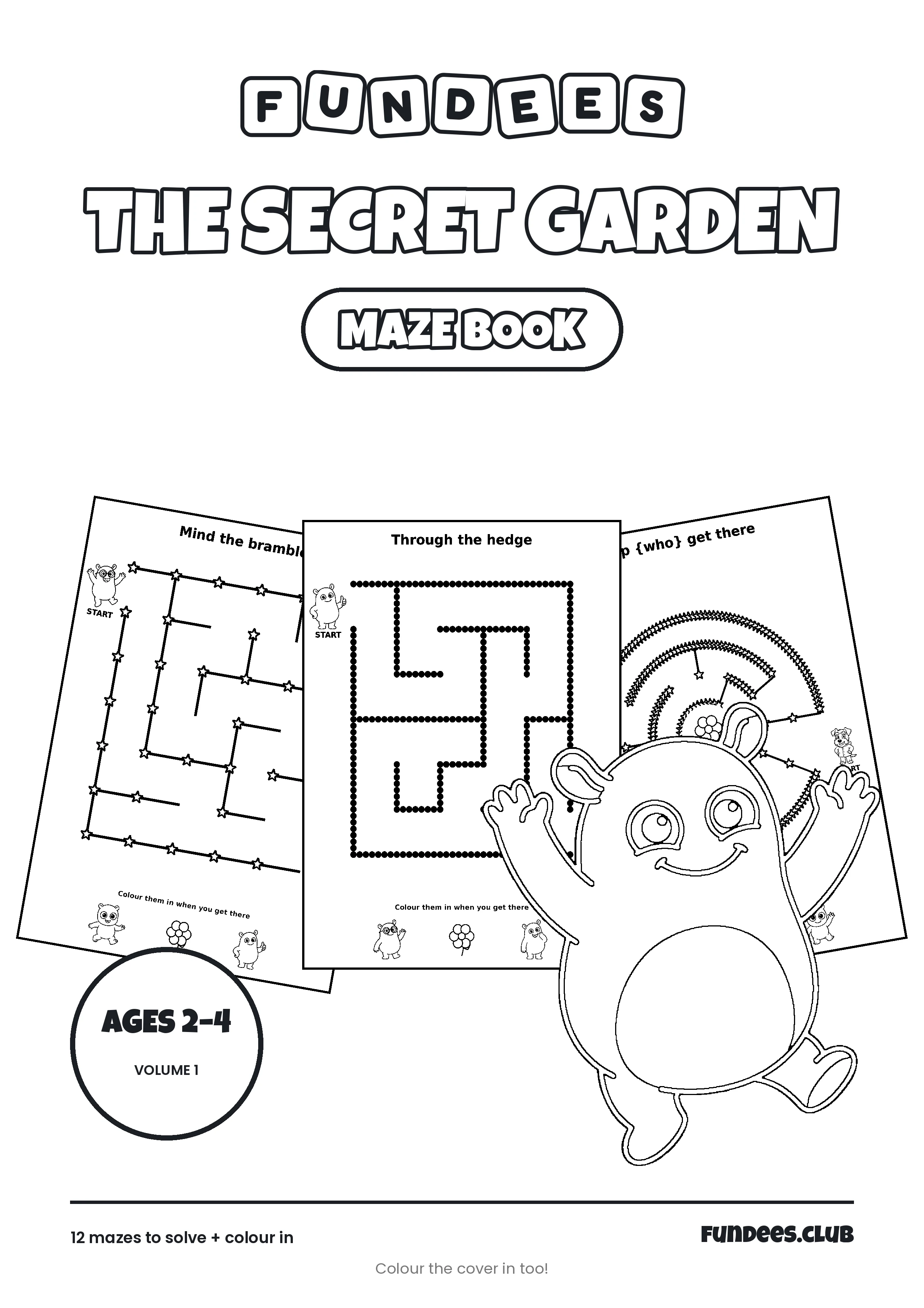The Secret Garden coloring book cover, Ages 2–4, volume 1