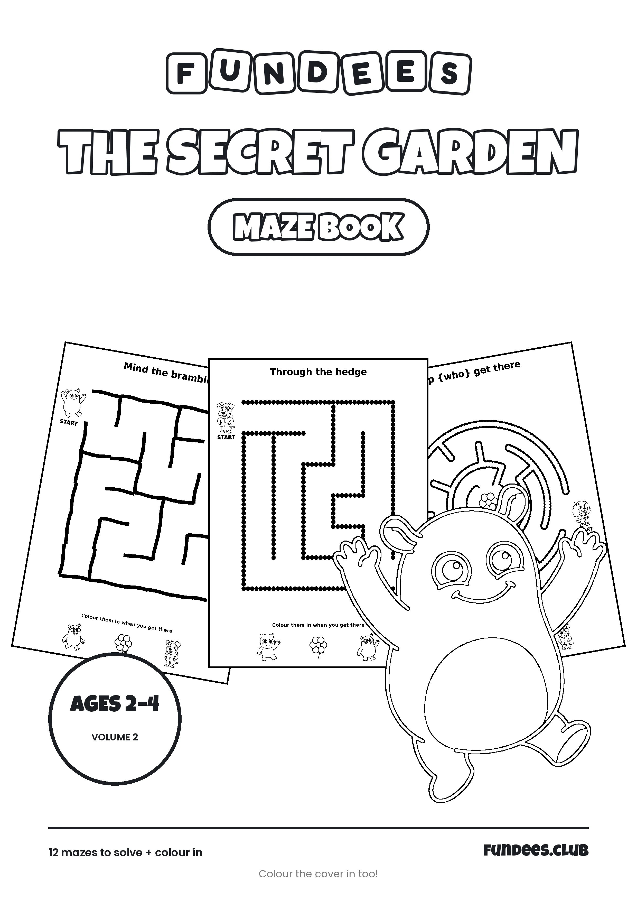 The Secret Garden coloring book cover, Ages 2–4, volume 2