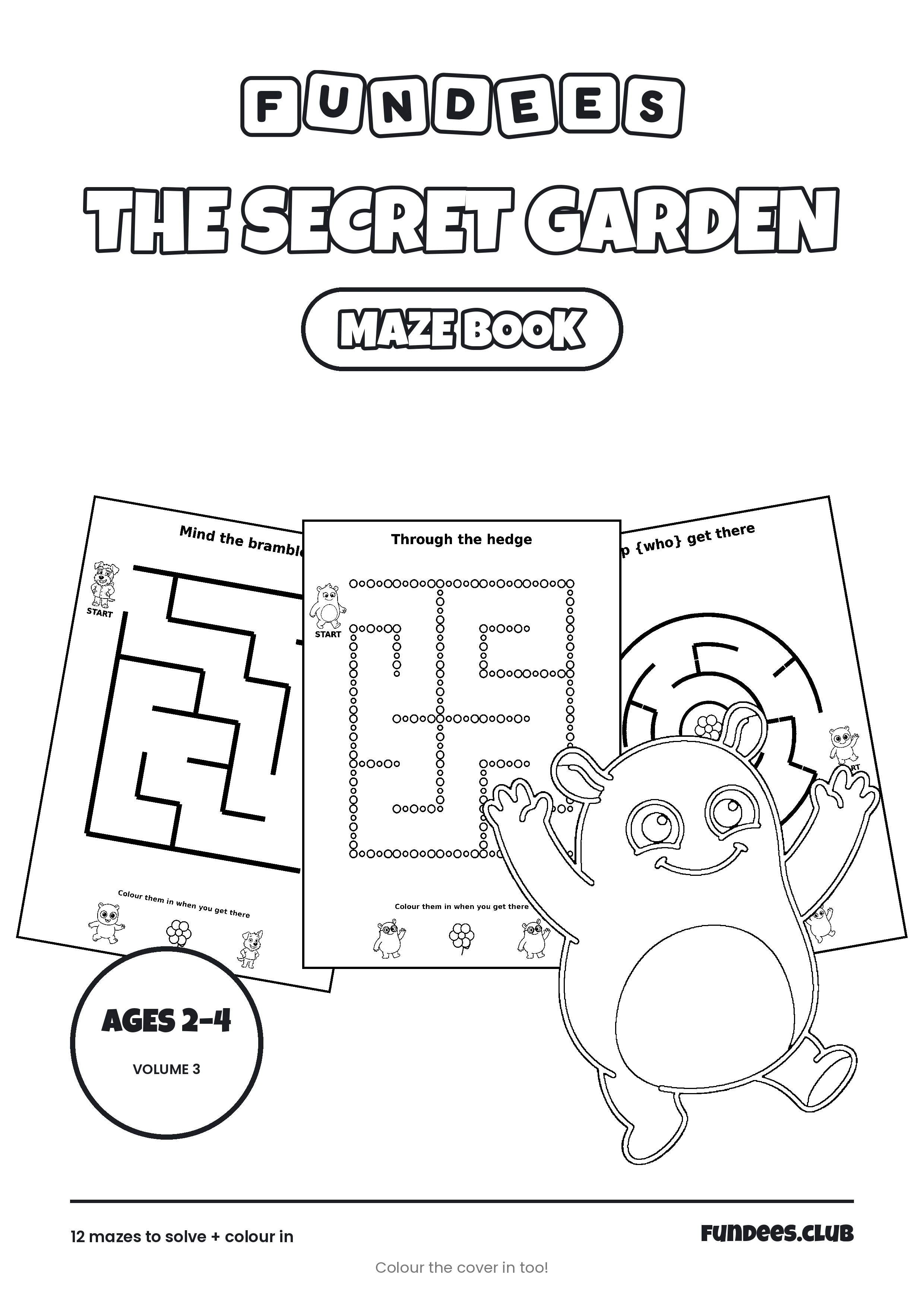 The Secret Garden coloring book cover, Ages 2–4, volume 3