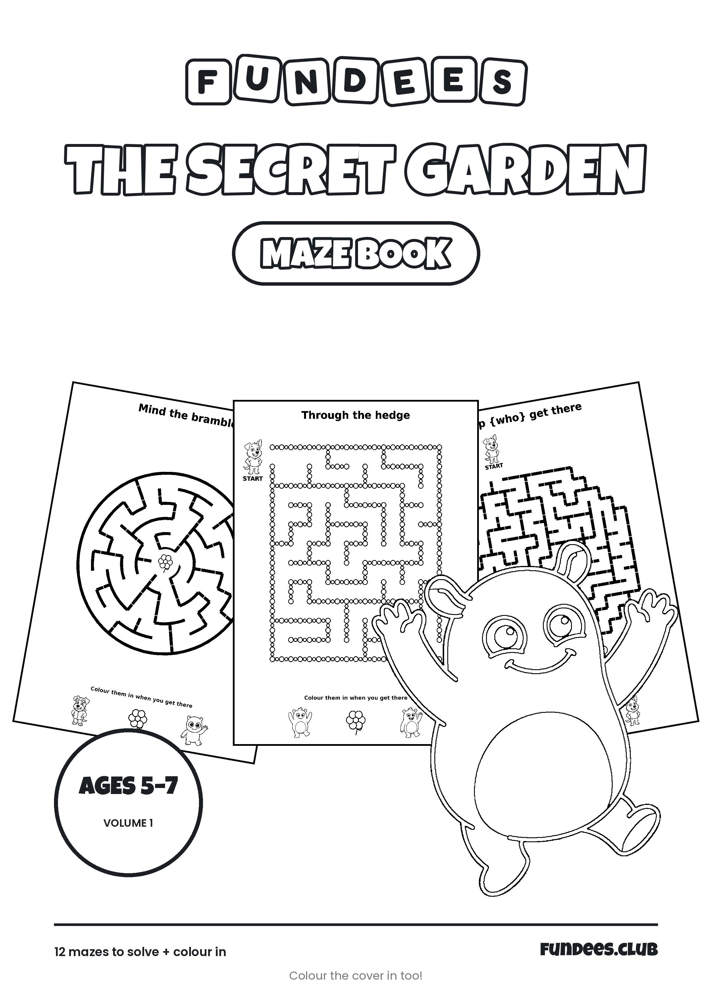 The Secret Garden coloring book cover, Ages 5–7, volume 1