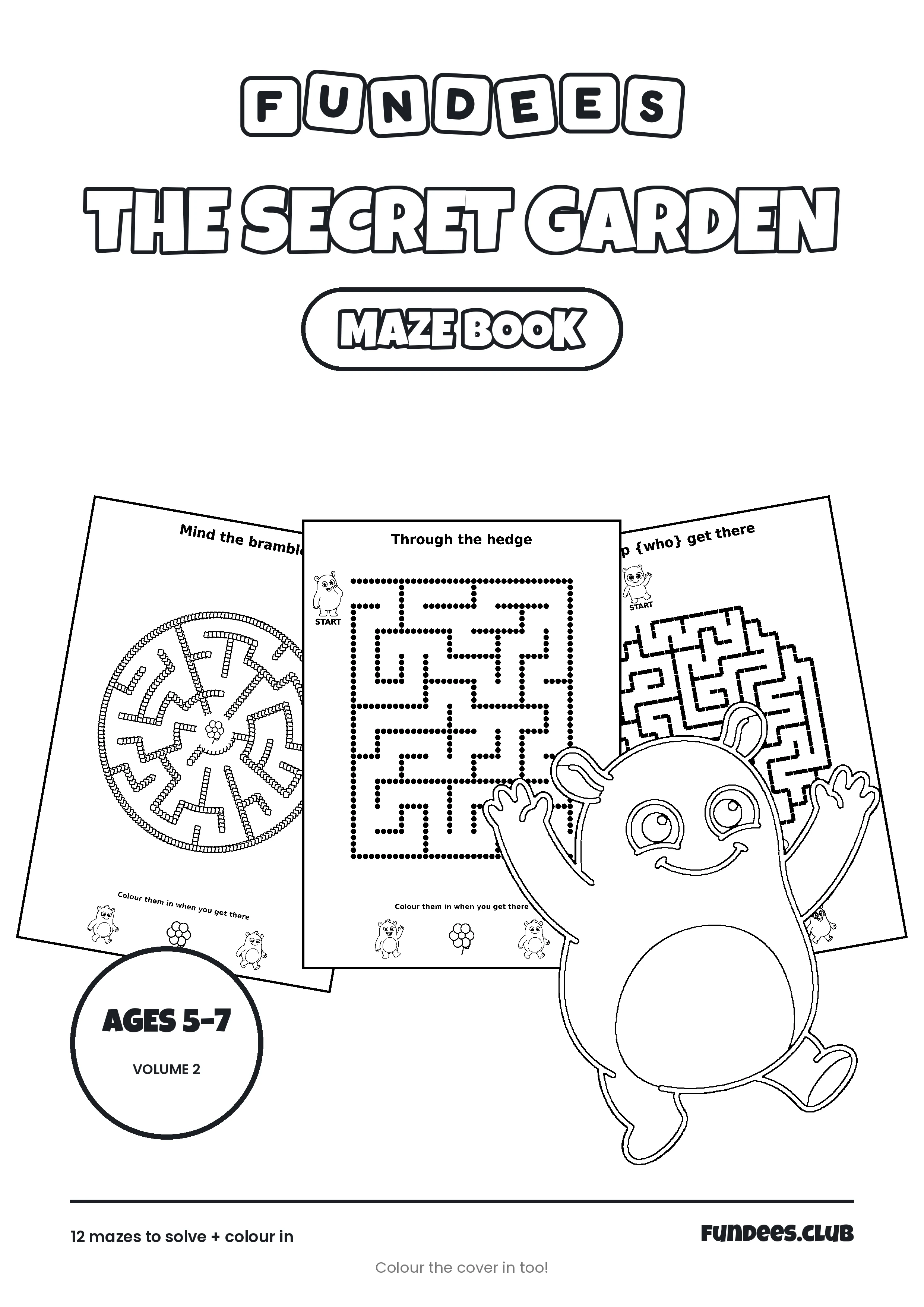 The Secret Garden coloring book cover, Ages 5–7, volume 2