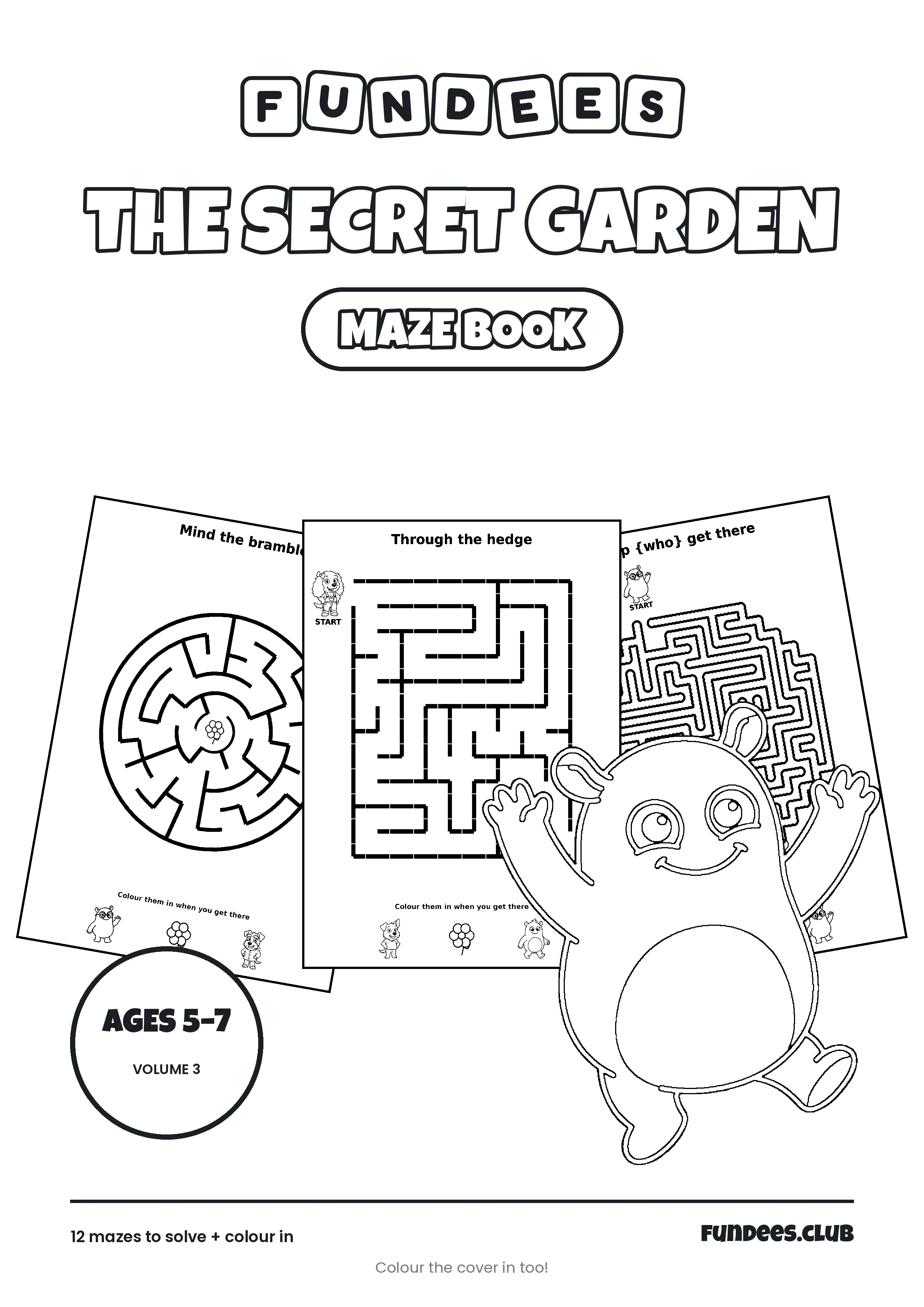 The Secret Garden coloring book cover, Ages 5–7, volume 3