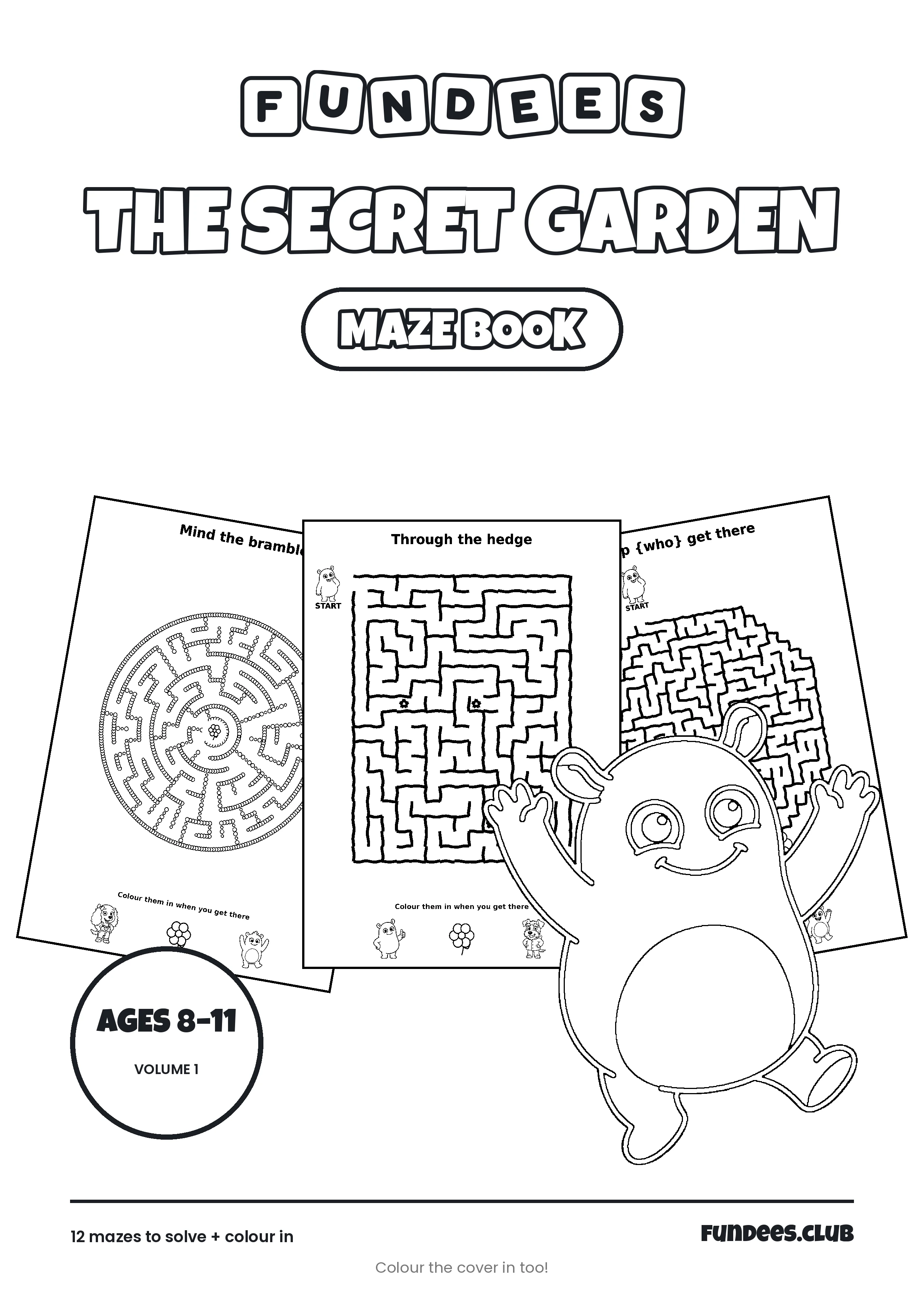 The Secret Garden coloring book cover, Ages 8–11, volume 1