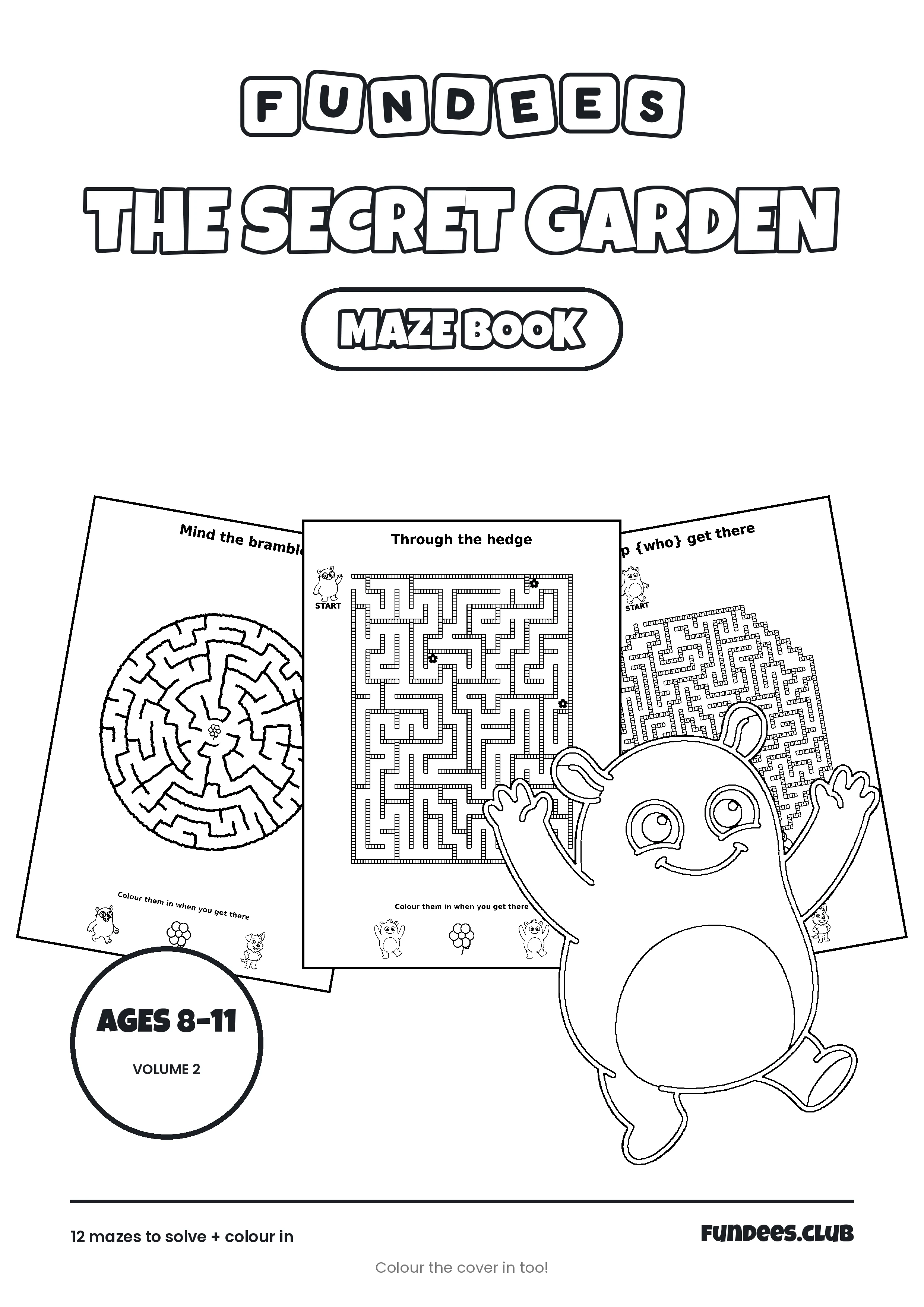 The Secret Garden coloring book cover, Ages 8–11, volume 2