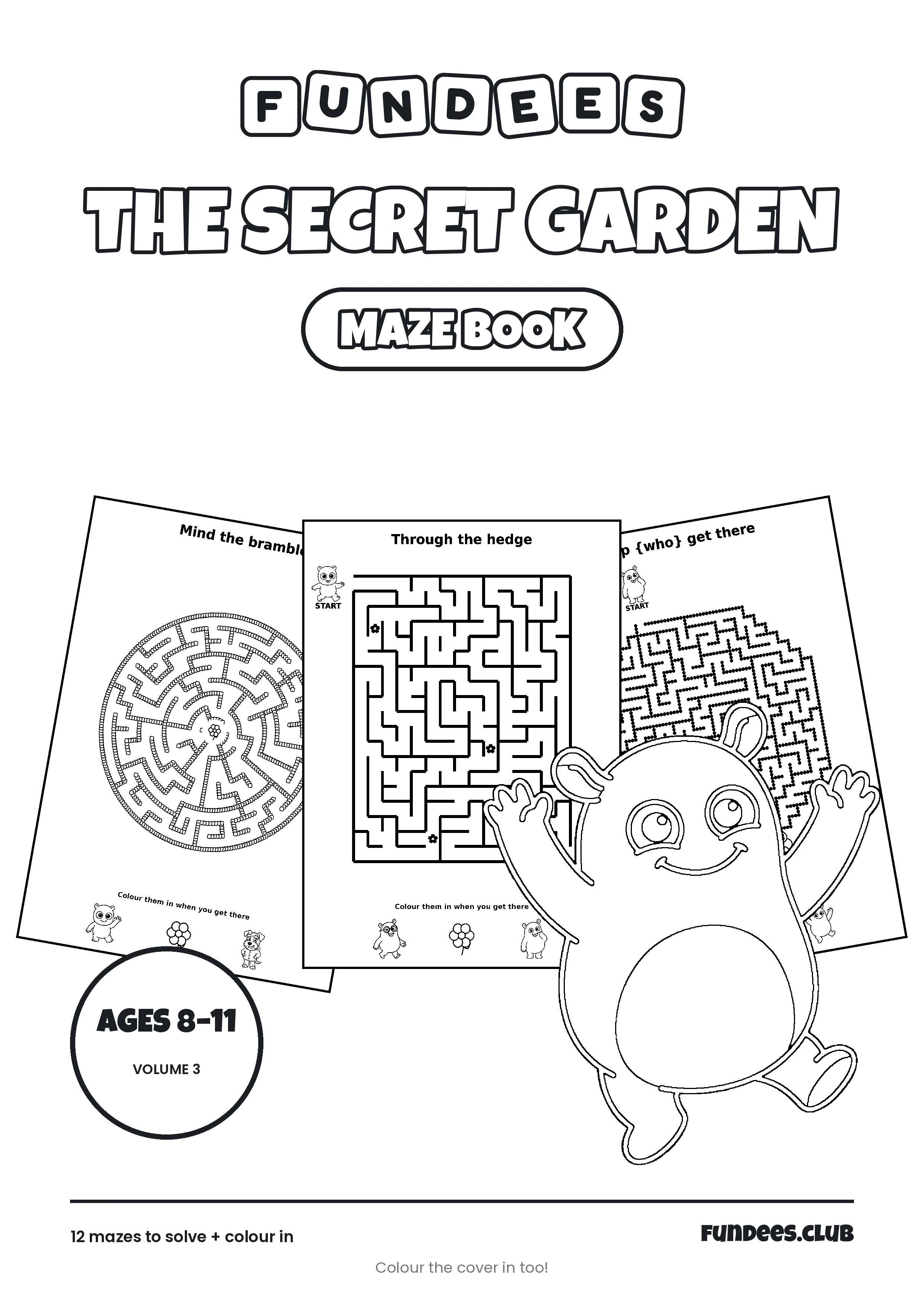 The Secret Garden coloring book cover, Ages 8–11, volume 3