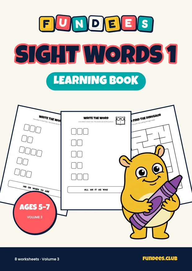 Sight Words 1 3, Ages 5–7