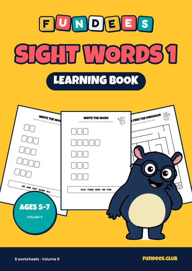 Sight Words 1 9, Ages 5–7